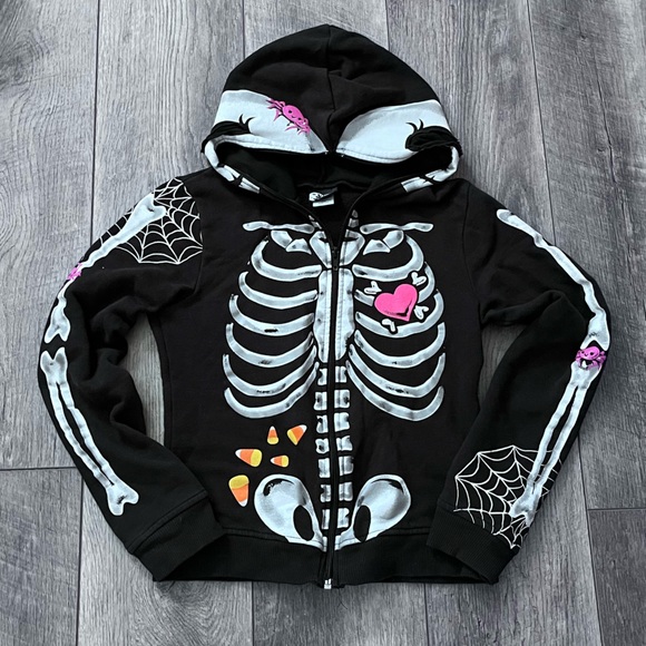 💀Holiday Editions Skeleton Jacket With Hood - Picture 3 of 4